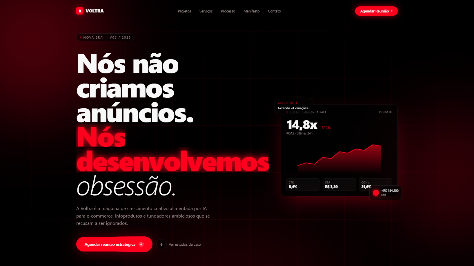 Prévia visual do projeto Voltra